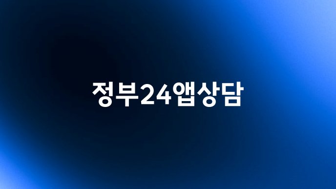 정부24앱상담