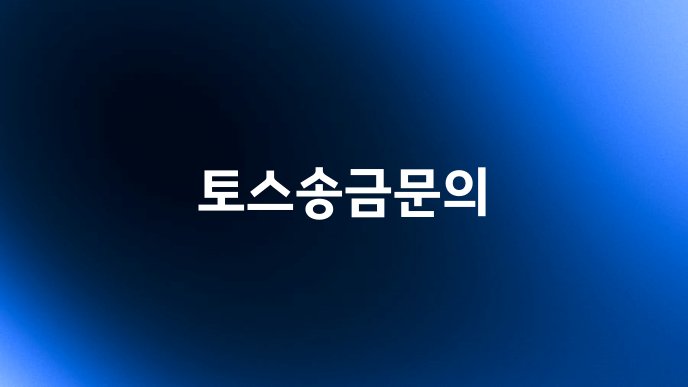 토스송금문의